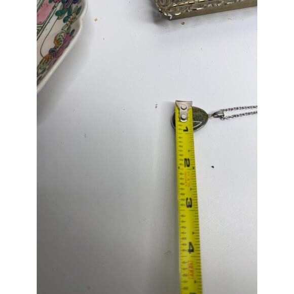 Unakite Jasper Gemstone Pendant Sterling Silver Serpentine Necklace Chain Adjus - Picture 6 of 9